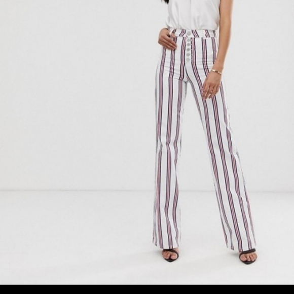 NWT ASOS Denim High Waist Long Button Fly Staight Jean. - Picture 8 of 11